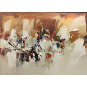 Mashkoor Raza, 30 x 42 Inch, Oil on Canvas, Abstract Painting, AC-MR-514